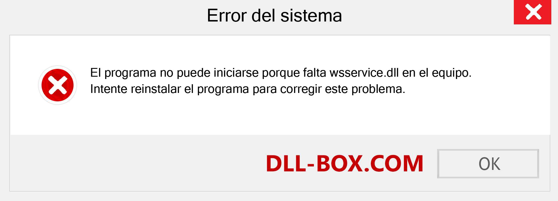 ¿Falta el archivo wsservice.dll ?. Descargar para Windows 7, 8, 10 - Corregir wsservice dll Missing Error en Windows, fotos, imágenes